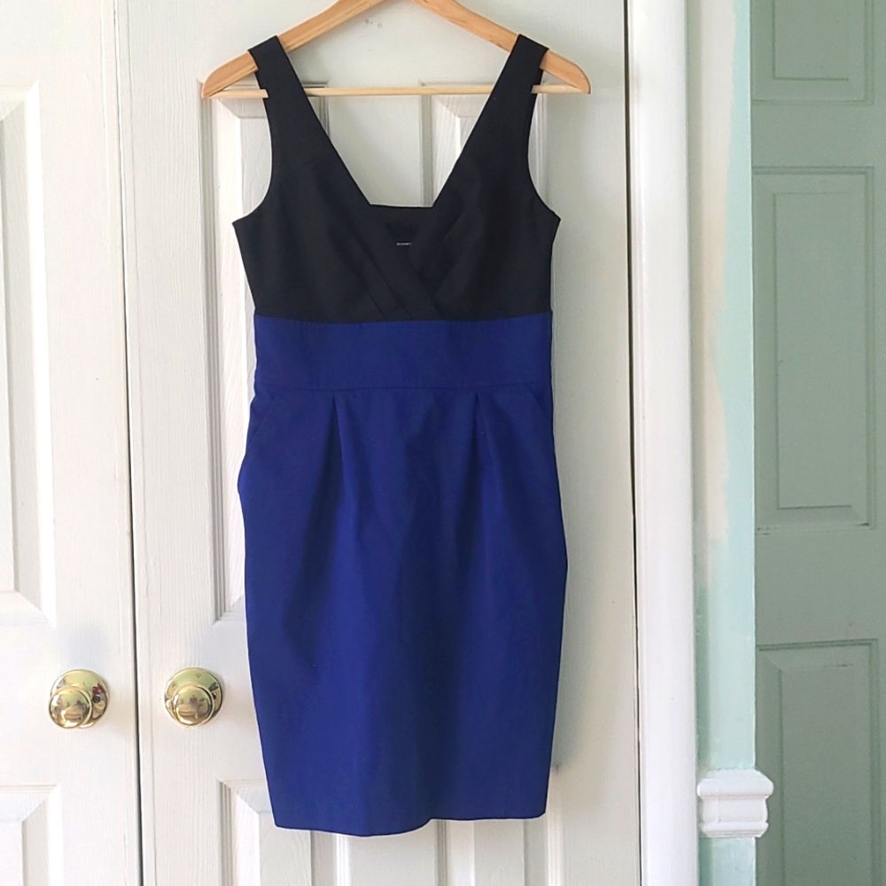 Black and blue Express dress